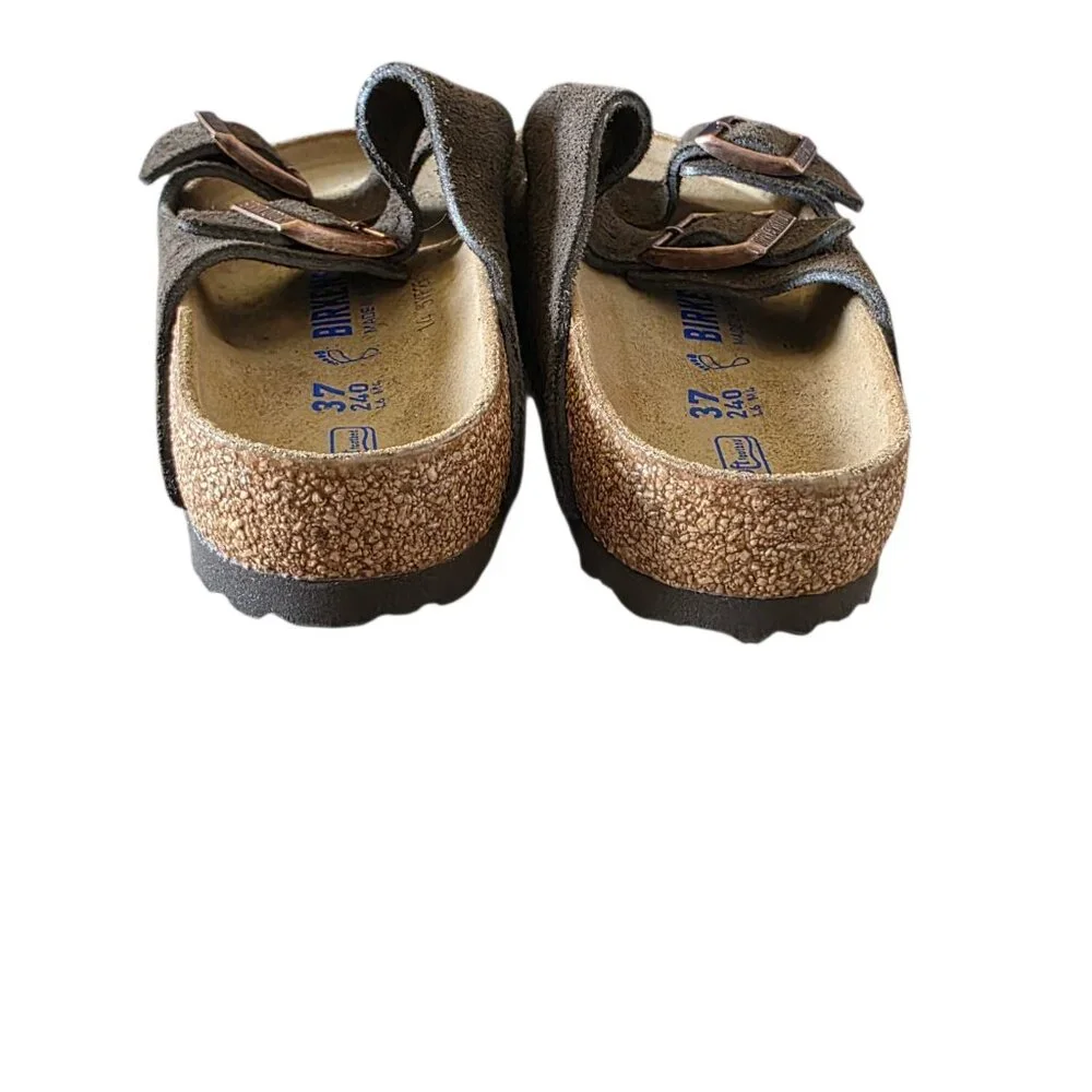 Birkenstock Arizona Soft Footbed Suede Sandals Mocca Women’s 6 EU 37 Regular NWT - Picture 13 of 16